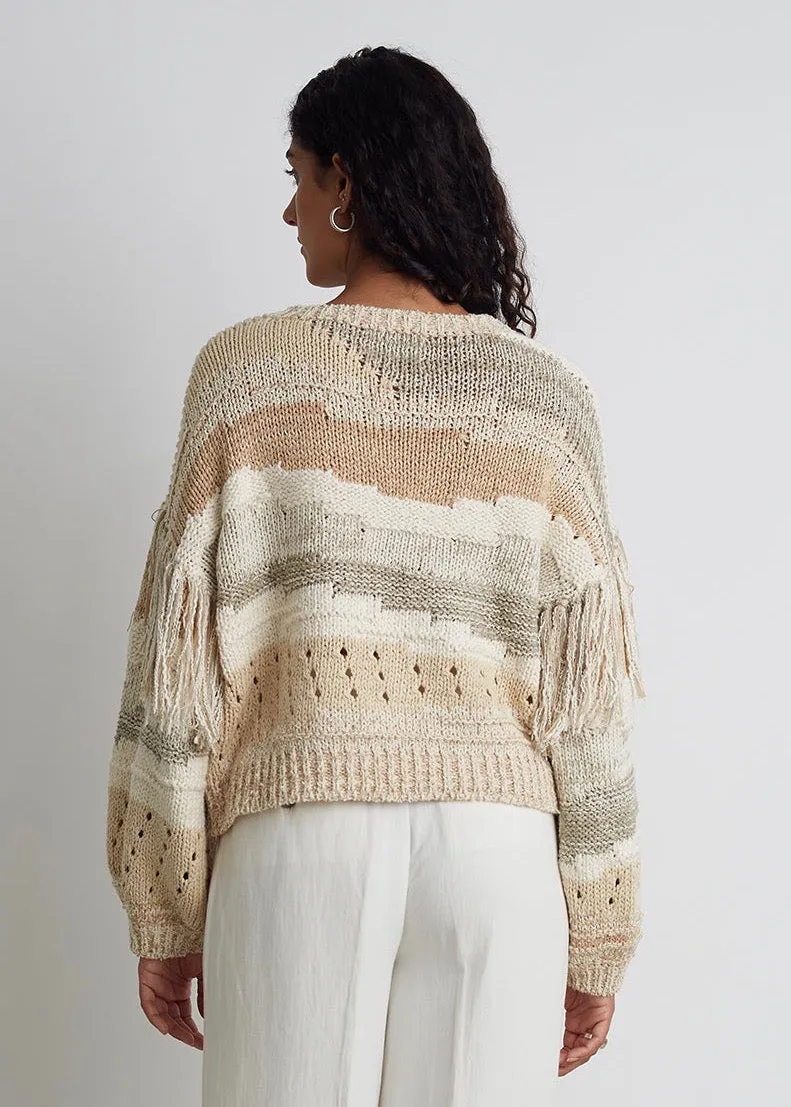Zora Sweater (Ivory Sand/Beige Combo)